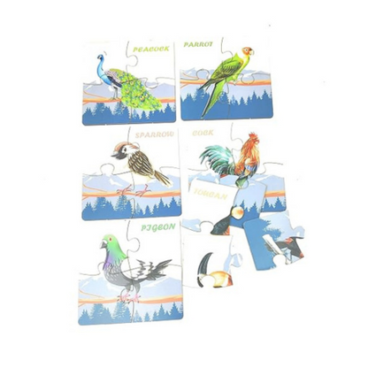 FunBlast Birds Jigsaw Puzzles for Kids Wooden Paperless Jigsaw Puzzles for Kids 20 Pcs