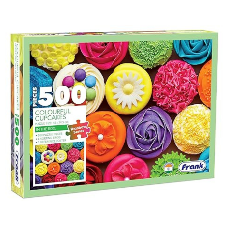 Frank Colourful Cupcakes 500 Piece Jigsaw Puzzle for 10+ Years and Adults Mental Boost - 33933