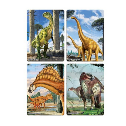 Frank National Geographic Dinosaurs 4-in-1 Puzzle Set for Focus Memory and Mental Boost - 40501