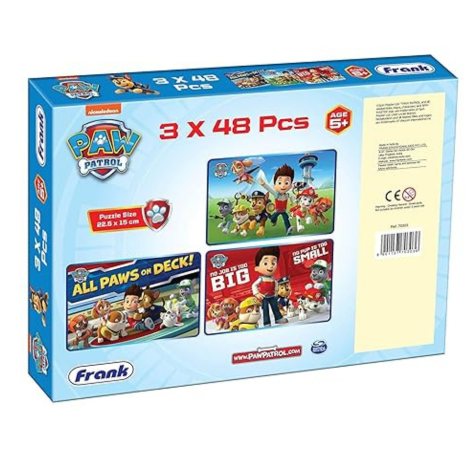 Frank Paw Patrol (48 Pieces) 3 in 1 Jigsaw Puzzle for Kids Focus and Memory - 70303
