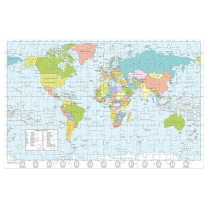 Frank World Map Puzzle (108 Pieces) Early Learner Giant Jigsaw Puzzle Educational Toys - 10165