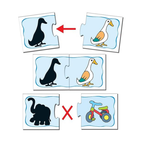 Frank Shadow Match (48 Pieces) 24 Self Correcting 2 Pcs Puzzle Fun & Educational Toys and Games -10113