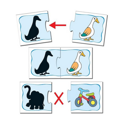 Frank Shadow Match (48 Pieces) 24 Self Correcting 2 Pcs Puzzle Fun & Educational Toys and Games -10113