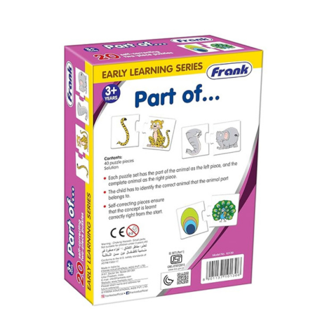 Frank Part of (40 Pieces) 20 Self-Correcting 2 Pcs Puzzle Fun & Educational Toys and Games - 10130