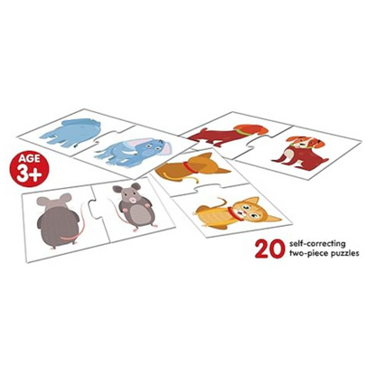 Frank Back & Front (40 Pieces) 20 Self-Correcting 2 Pcs Puzzle Educational Toys and Games -10144