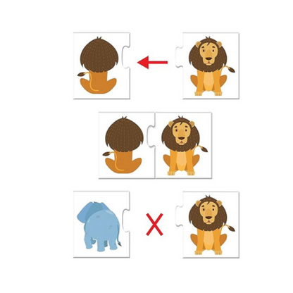 Frank Back & Front (40 Pieces) 20 Self-Correcting 2 Pcs Puzzle Educational Toys and Games -10144