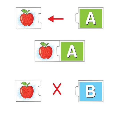 Frank Alphabet Capital Letters (52 Pieces) 26 Self-Correcting 2 Pcs Puzzle Educational Toys and Games - 10301