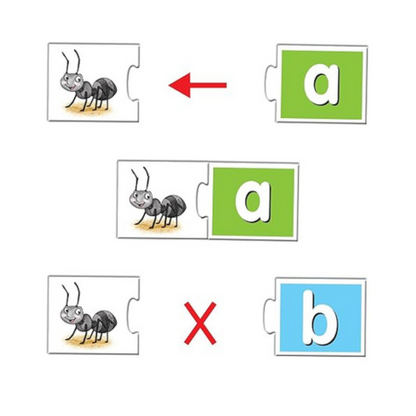 Frank Alphabet Small Letters –(52 Pieces) 26 Self-Correcting 2 Pcs Puzzle Educational Toys and Games - 10302