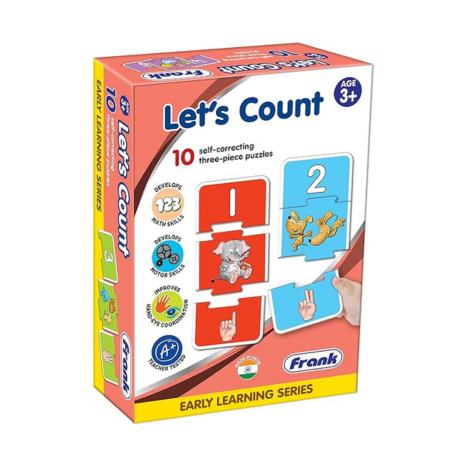 Frank Let’s Count (30 Pieces) 10 Self-Correcting 3 Pcs Puzzle Educational Toys and Games - 10335