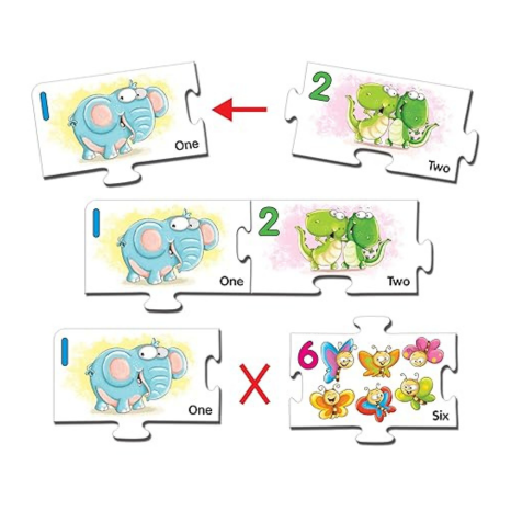 Frank Number Floor Puzzle (20 Big Pieces) Early Learner Jigsaw Puzzle Educational Toys and Games - 10162