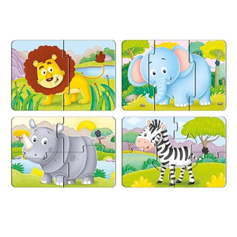 Frank Safari Adventures (Set of 4) 2 Pcs Puzzle Educational Toys and Games - 32903