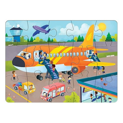 Frank Aeroplane Floor Puzzle (15 Pieces) Fun & Educational for Focus and Memory - 15202