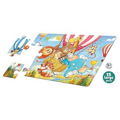 Frank Hot Air Balloon Party Floor Puzzle (15 Pieces) Fun & Educational Toy for Focus and Memory - 15204