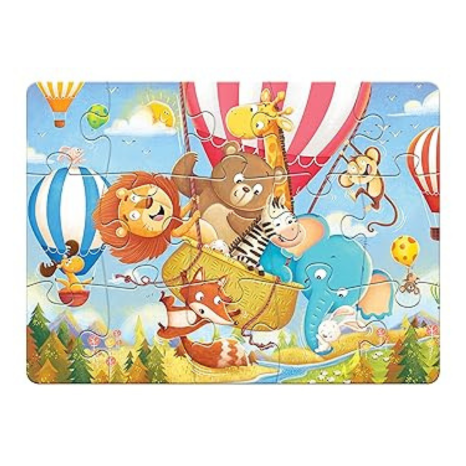 Frank Hot Air Balloon Party Floor Puzzle (15 Pieces) Fun & Educational Toy for Focus and Memory - 15204