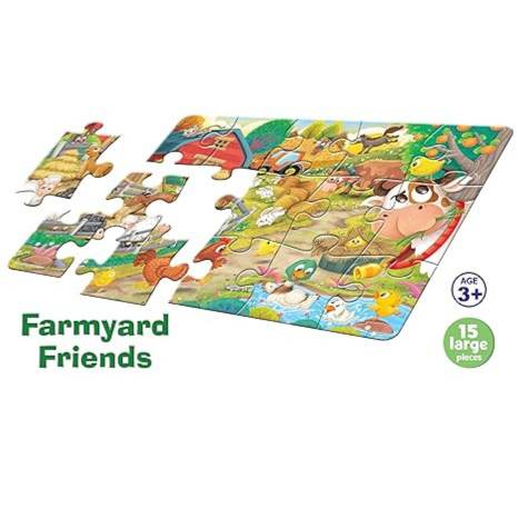 Frank Farmyard Friends Floor Puzzle (15 Pieces) Fun & Educational Toy for Focus and Memory - 15207