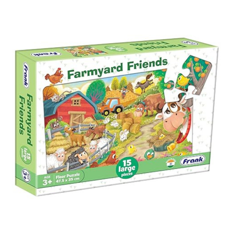 Frank Farmyard Friends Floor Puzzle (15 Pieces) Fun & Educational Toy for Focus and Memory - 15207