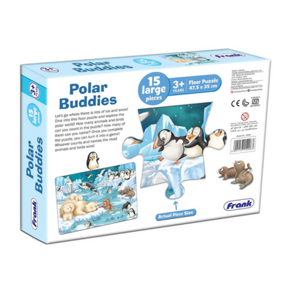 Frank Polar Buddies Floor Puzzle (15 Pieces) Fun & Engaging Toy Fun & Challenging Games - 15206