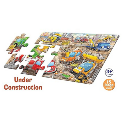 Frank Under Construction Site Floor Puzzle (15 Pieces) Engaging Skills and Imagination - 15209