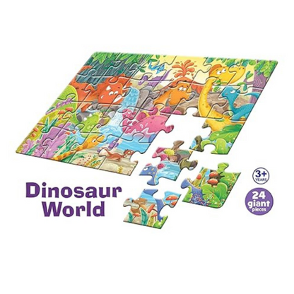 Frank Dinosaur World Giant Floor Jigsaw Puzzle (24 Cardboard Pieces) for Focus and Memory - 15307