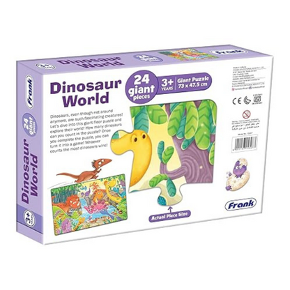 Frank Dinosaur World Giant Floor Jigsaw Puzzle (24 Cardboard Pieces) for Focus and Memory - 15307