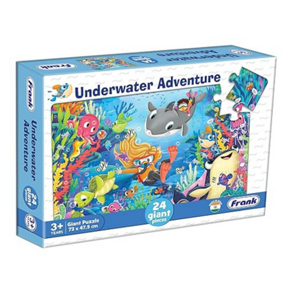 Frank Underwater Adventure Giant Floor Jigsaw Puzzle (24 Cardboard Pieces) for Focus and Memory - 15308