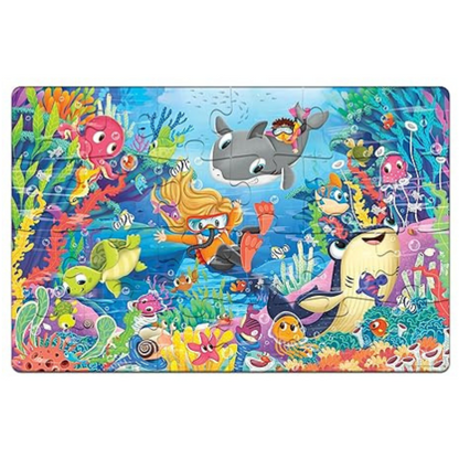Frank Underwater Adventure Giant Floor Jigsaw Puzzle (24 Cardboard Pieces) for Focus and Memory - 15308
