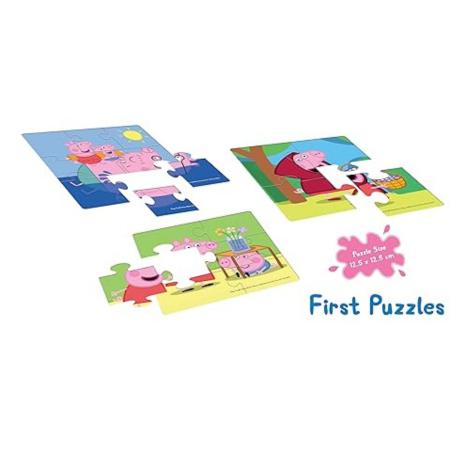 Frank Peppa Pig A Set of 3 Jigsaw Puzzle for Kids Above for Focus and Memory - 60410