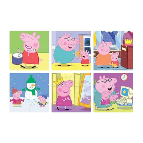 Frank Peppa Pig - A Set of 6 Jigsaw Puzzle for Kids Above 3+ Years Focus and Memory - 60401