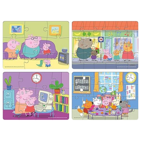 Frank Peppa Pig - A Set of 4 Jigsaw Puzzle for Kids Above for Focus and Memory - 60402