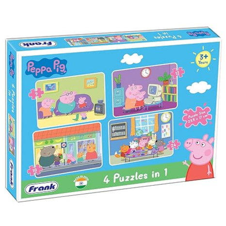 Frank Peppa Pig - A Set of 4 Jigsaw Puzzle for Kids Above for Focus and Memory - 60402
