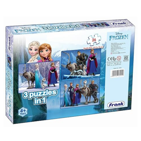 Frank Disney Frozen Jigsaw Puzzles – A Set of 3 Puzzles Focus and Memory Development – 13904