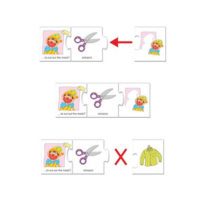 Frank What Do I Use Puzzle 36 Pieces 12 Self-Correcting 3-Piece Educational Toys and Games - 10126