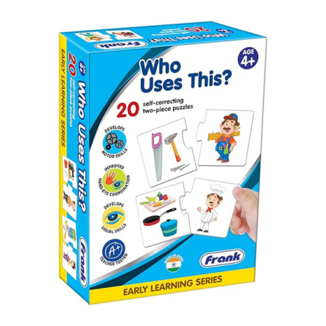 Frank Who Uses This? (40 Pieces) 20 Self-Correcting 2 Pcs Puzzle Early Learner - 10158