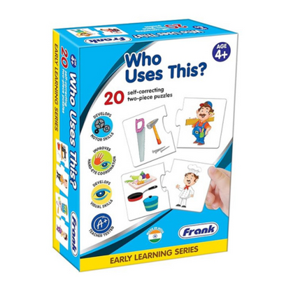 Frank Who Uses This? (40 Pieces) 20 Self-Correcting 2 Pcs Puzzle Early Learner - 10158