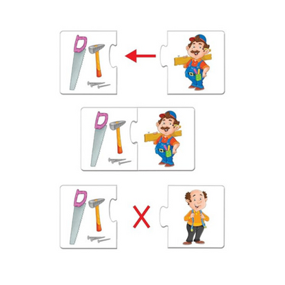 Frank Who Uses This? (40 Pieces) 20 Self-Correcting 2 Pcs Puzzle Early Learner - 10158