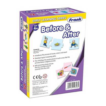 Frank Before & After (36 Pieces) 12 Self-Correcting 3 Pcs Puzzle Educational Toys and Games - 10348