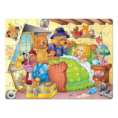 Frank Goldilocks & The Three Bears Jigsaw Puzzle (60 Pieces) for Kids for Focus and Memory -33319