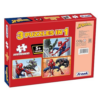 Frank Spider Man Jigsaw Puzzle for 5+ Years Set of 3 Multicolour for Focus and Mmemory - 90147