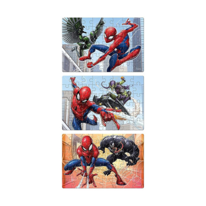 Frank Spider Man Jigsaw Puzzle for 5+ Years Set of 3 Multicolour for Focus and Mmemory - 90147