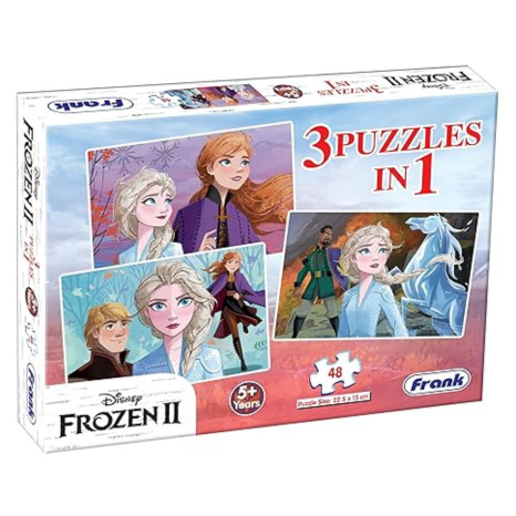 Frank Disney Frozen II Jigsaw Puzzle (48 Pieces) – 3-in-1 Puzzle Focus and Memory Skills – 11317
