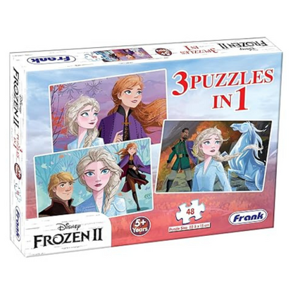 Frank Disney Frozen II Jigsaw Puzzle (48 Pieces) – 3-in-1 Puzzle Focus and Memory Skills – 11317