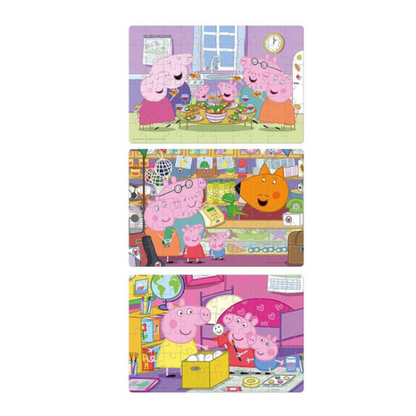 Frank Peppa Pig (60 Pieces) 3 in 1 Jigsaw Puzzle for Kids Above Focus and Memory - 60408