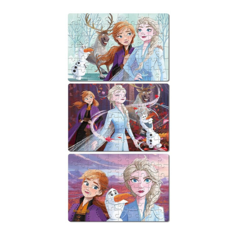 Frank Disney Frozen II 3-in-1 Jigsaw Puzzle (60 Pieces) for Kids Focus and Memory Development – 15003