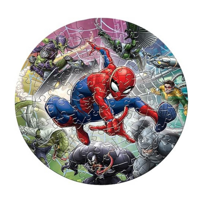 Frank Marvel Spider-Man Round Puzzle (66 Pieces) for Kids Above Puzzle for Focus and Memory -90160