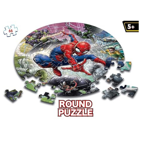 Frank Marvel Spider-Man Round Puzzle (66 Pieces) for Kids Above Puzzle for Focus and Memory -90160