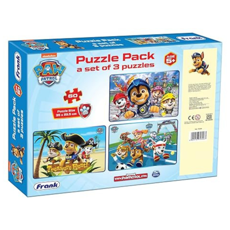 Frank Paw Patrol (60 Pieces) 3 in 1 Jigsaw Puzzle for Kids Above Encourage Creative Thinking - 70306