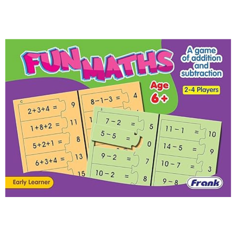 Frank Fun Maths - 80 Self-Correcting Pieces- Early Learner Toys and Games - 10322