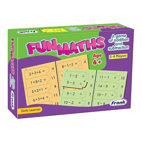 Frank Fun Maths - 80 Self-Correcting Pieces- Early Learner Toys and Games - 10322
