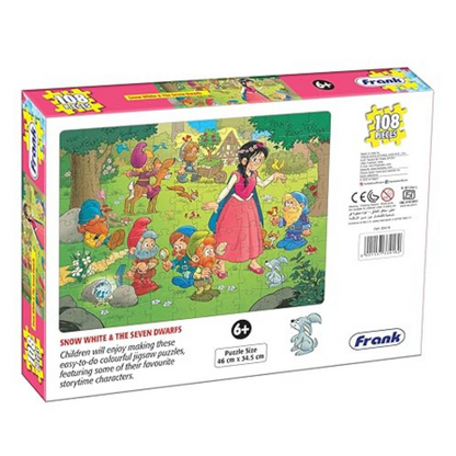 Frank Snow White & The Seven Dwarfs Jigsaw Puzzle (108 Pieces) for Kids Focus and Memory -33416