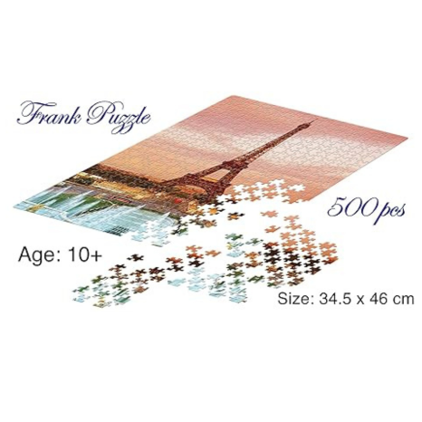 Frank Eiffel Tower Jigsaw Puzzle (500 Pieces) for Adults and Kid for Focus and Memory -33906